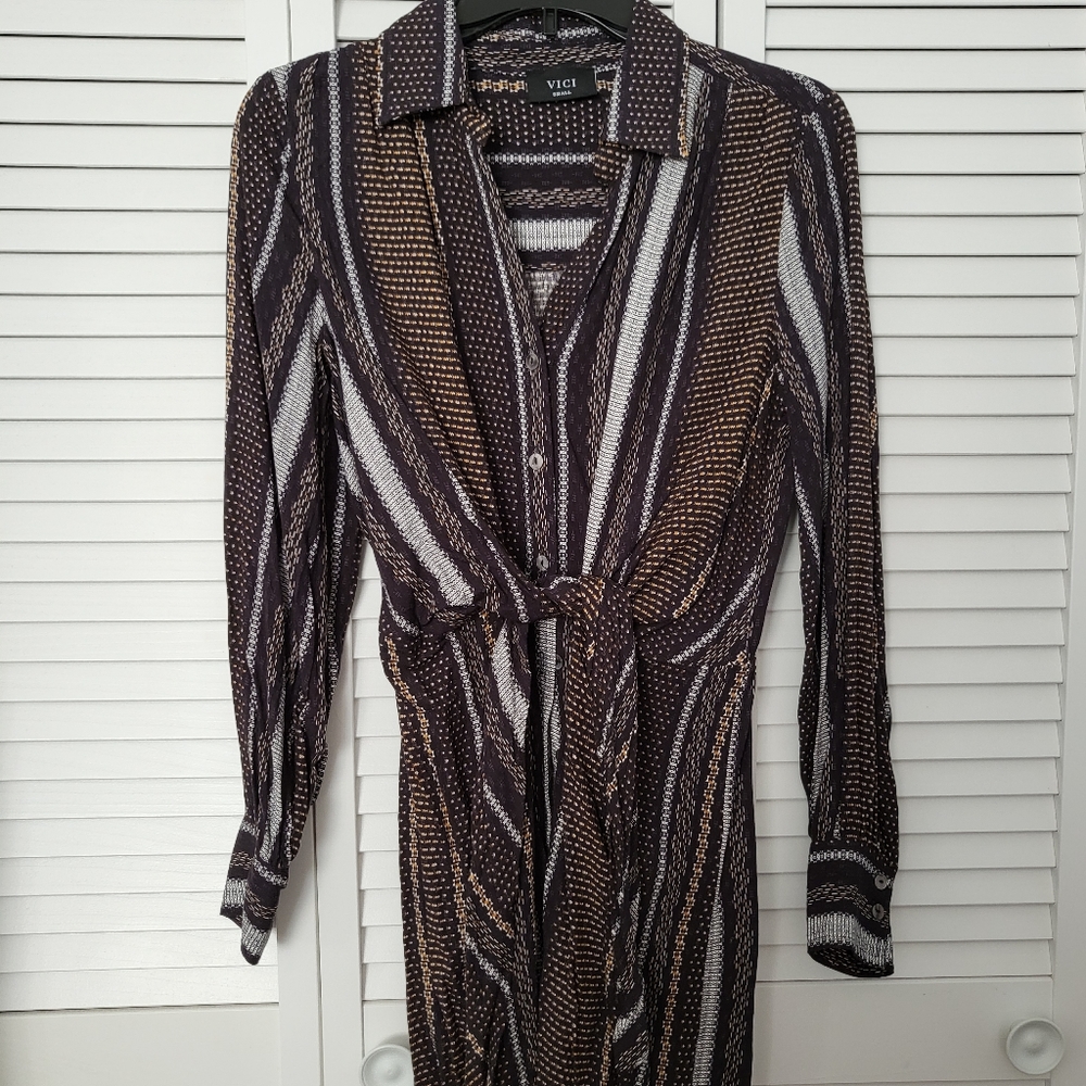 VICI Button-Down Shirt Dress